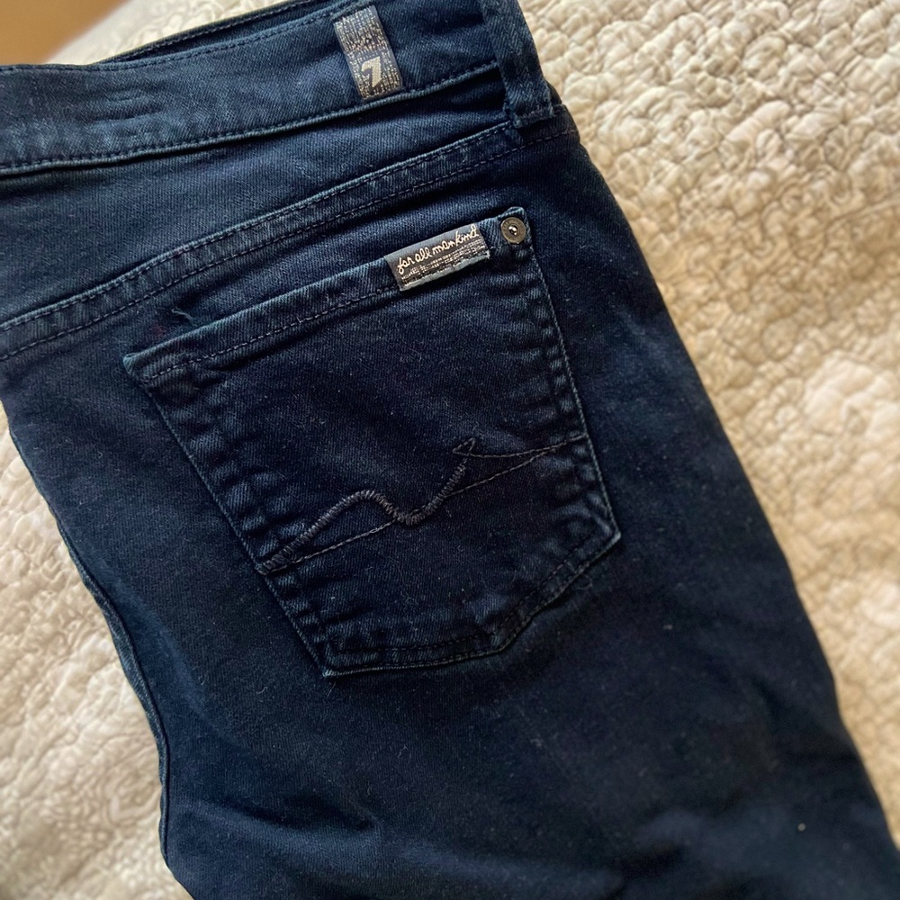 7ForAllManking black straight jeans